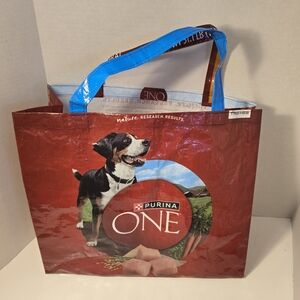 Tote Bag Handmade Purina One Dog Large Red  Local-made /0083